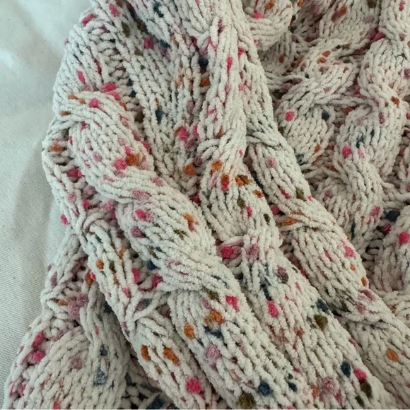 cream speckled knit sweater - Picture 4 of 5